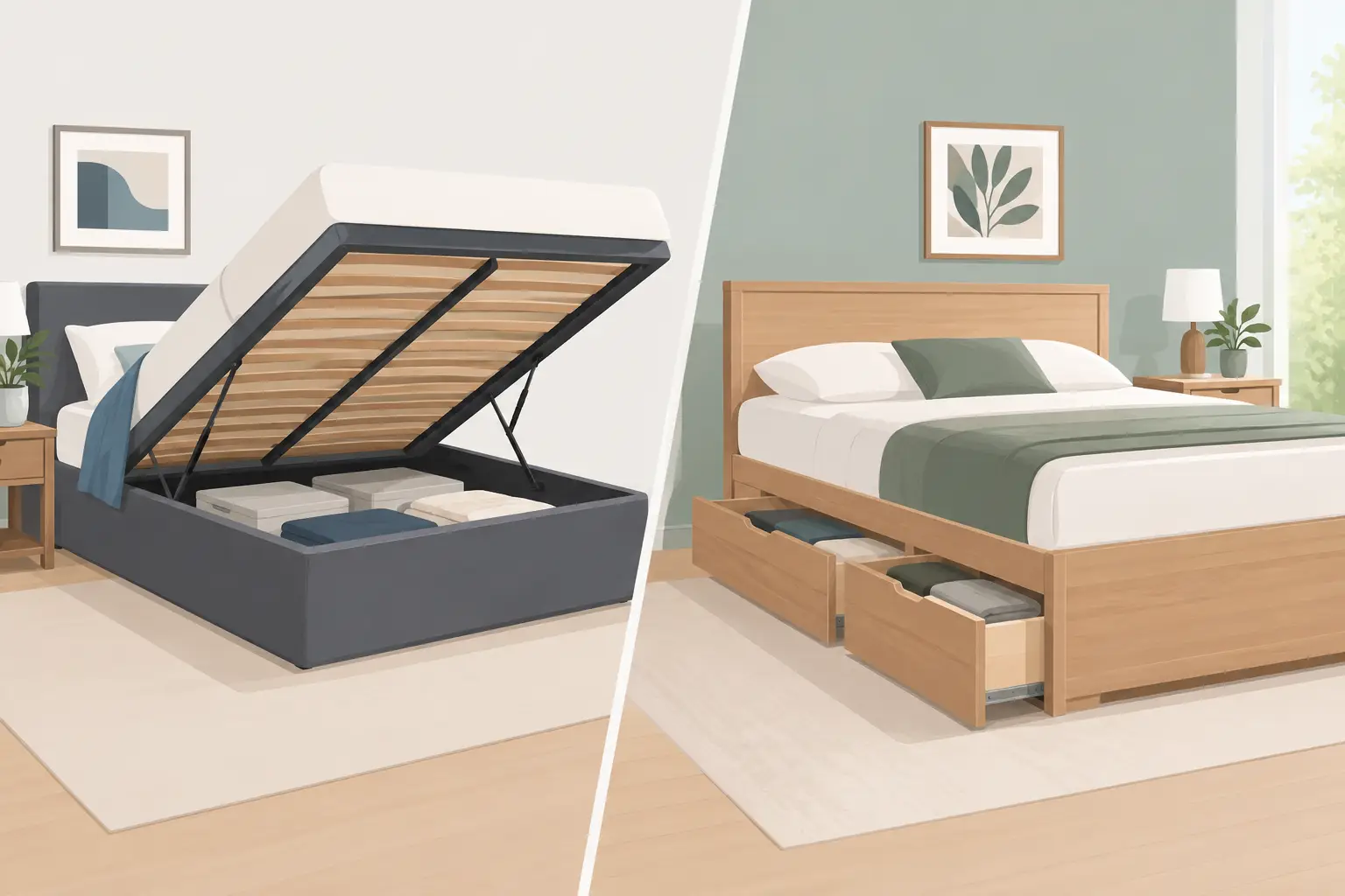 Gas Lift Versus Drawers: Which Storage Suits You?