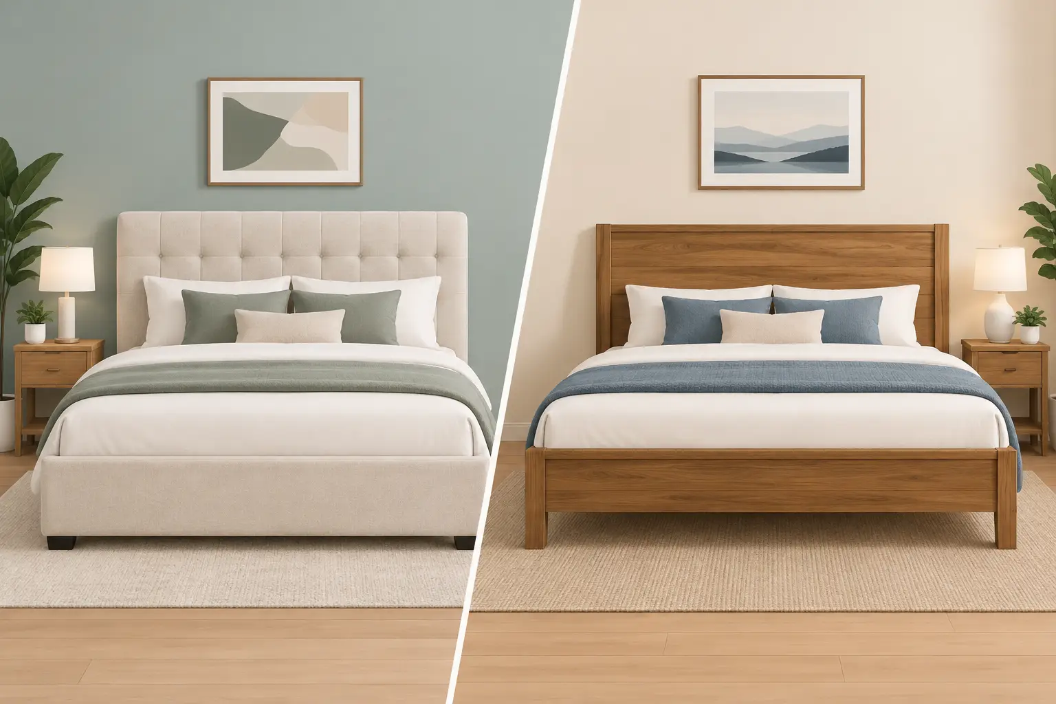Upholstered Versus Wooden Bed Frames Compared